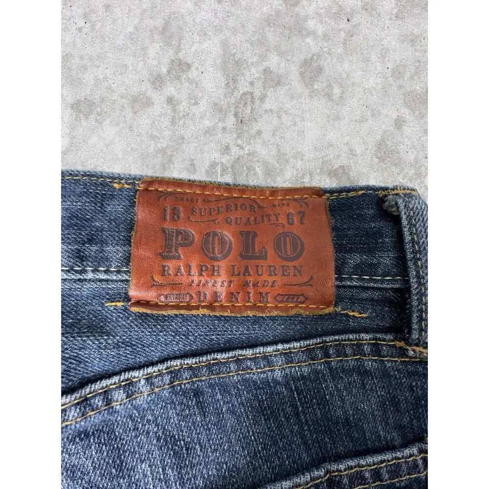 Polo Ralph Lauren Men's 33x32 Jeans Classic 867 Straight Blue Denim